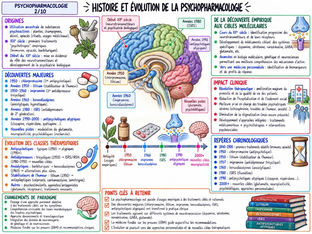Histoire et évolution de la psychopharmacologie