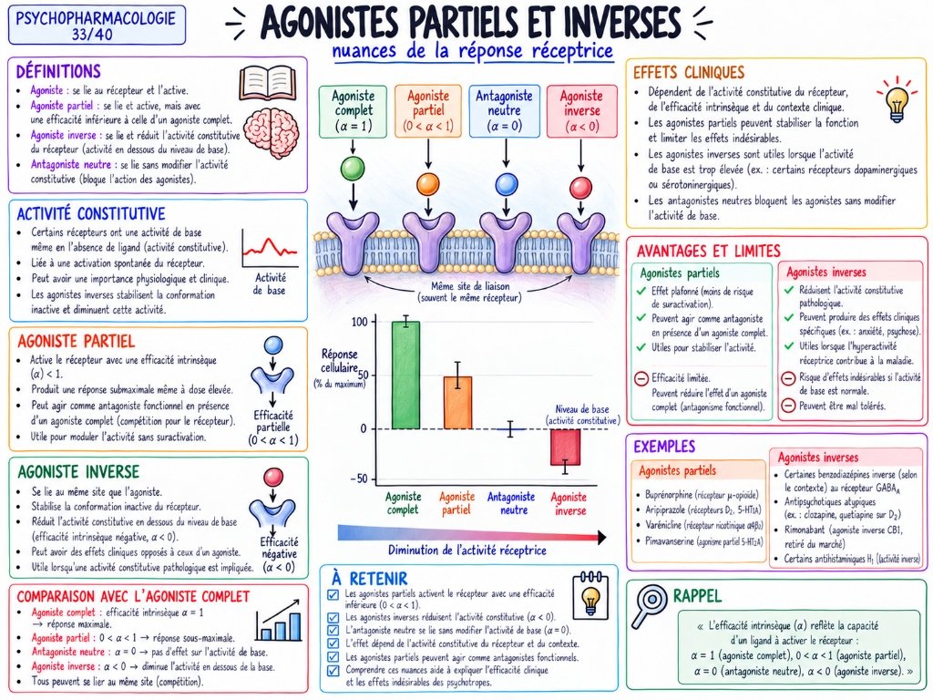 Agonistes partiels et inverses