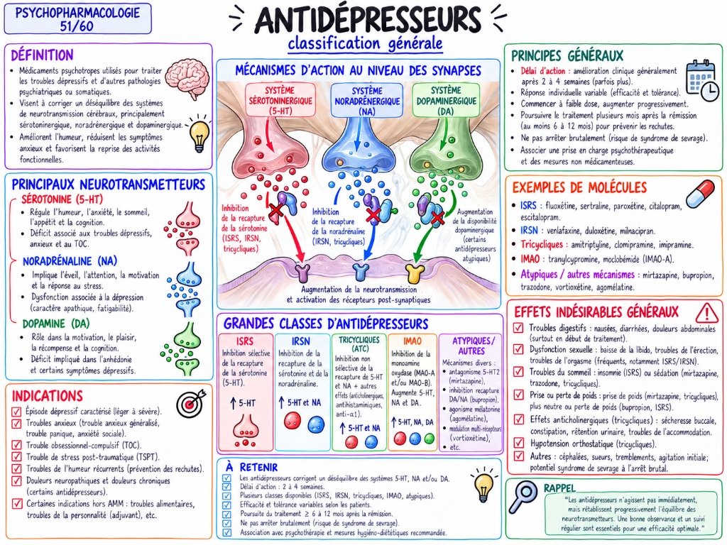 Antidépresseurs — Classification générale