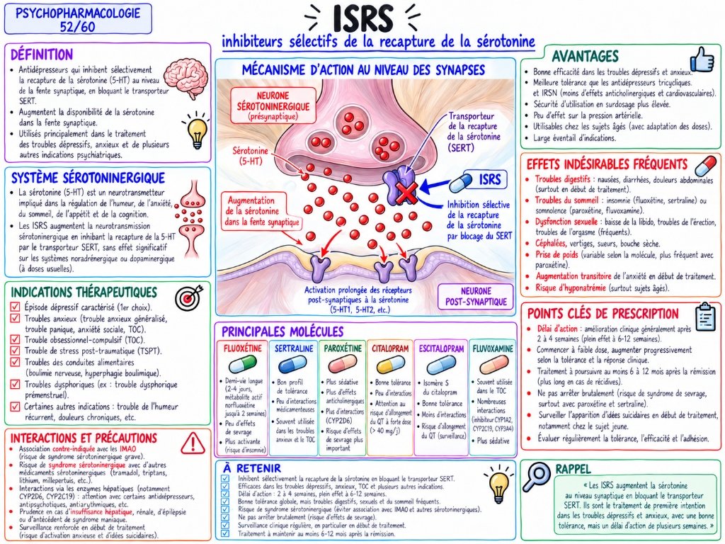 ISRS — Inhibiteurs sélectifs de la recapture de la sérotonine